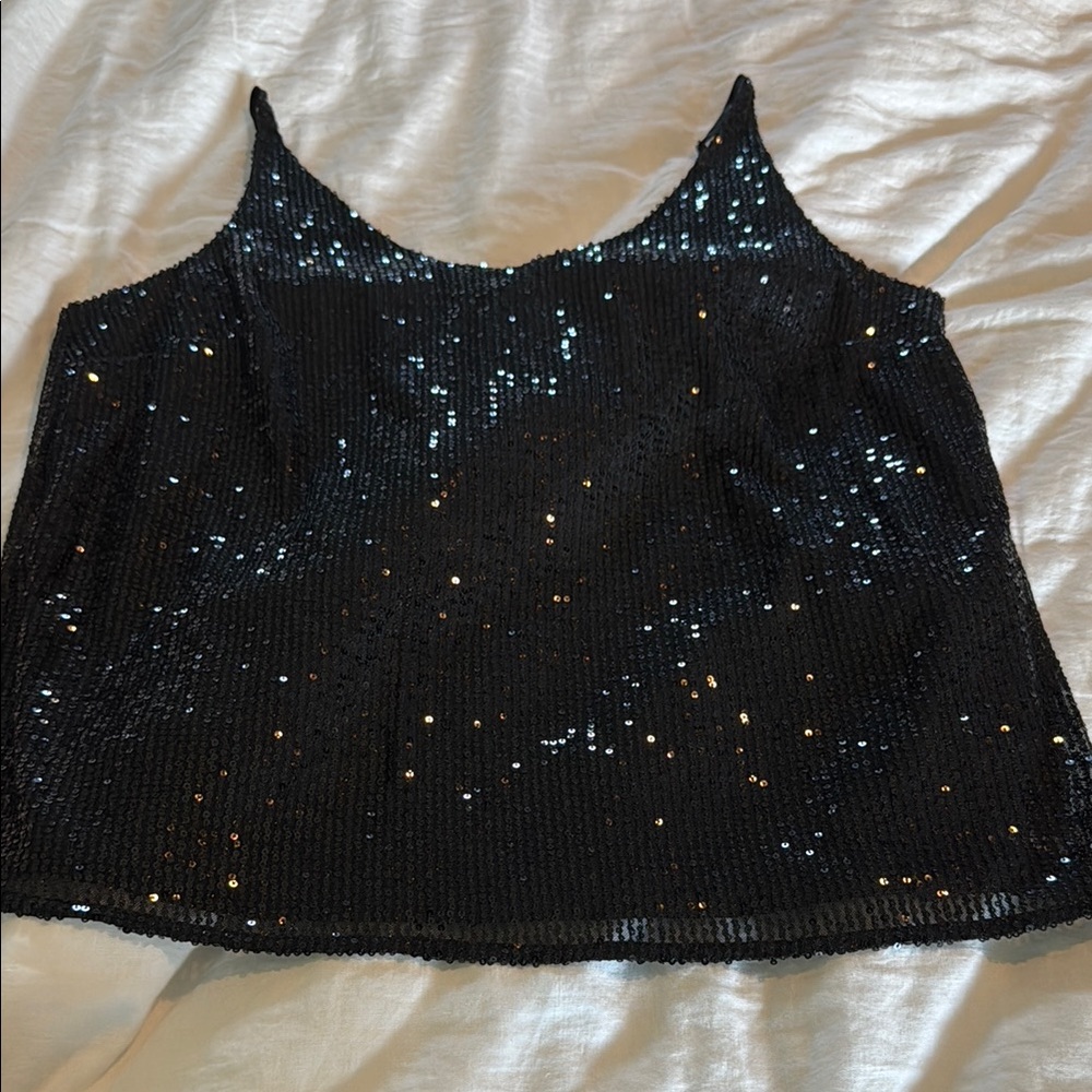 Banana Republic Black Sequin Camisole